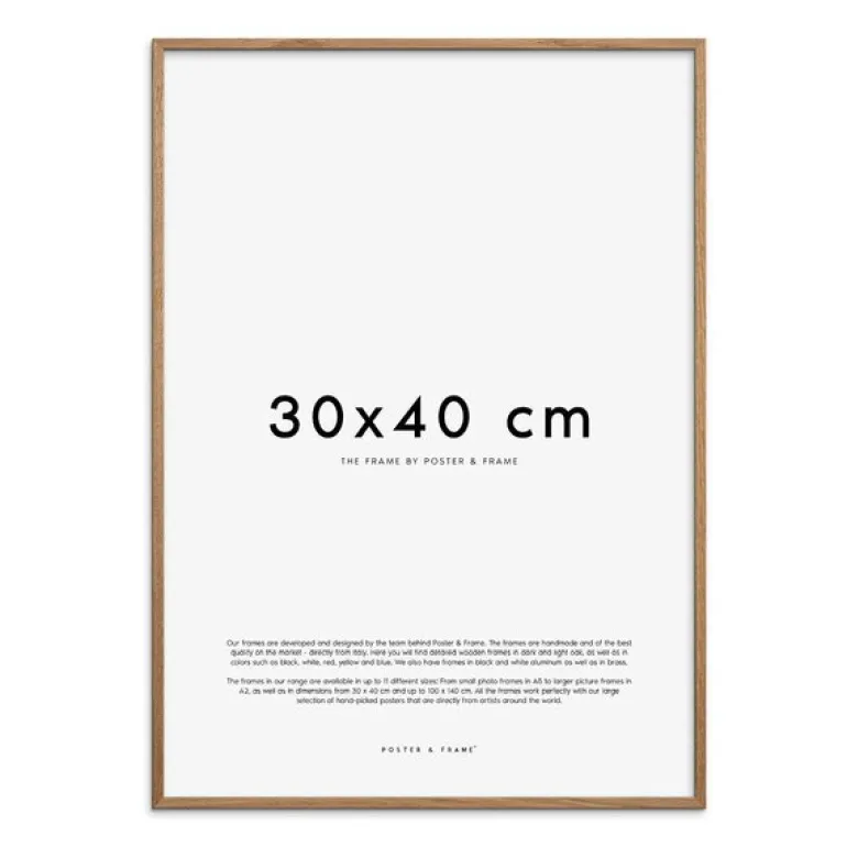 Treramme 30x40 cm lys eik