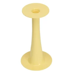 Trumpet vase/lysestake 24 cm gul