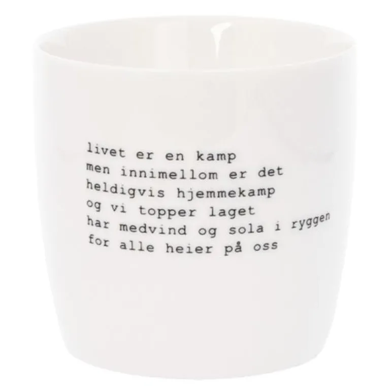 Trygve Skaug krus hjemmekamp 30 cl hvit