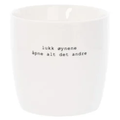 Trygve Skaug krus lukk øynene 30 cl hvit