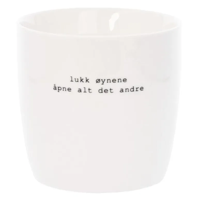 Trygve Skaug krus lukk øynene 30 cl hvit