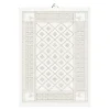 Åttebladrose håndkle 50x70 cm beige