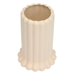 Tubular vase 24 cm beige