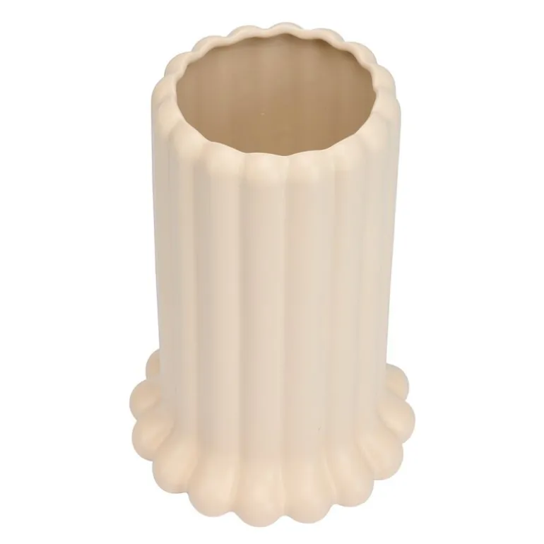 Tubular vase 24 cm beige