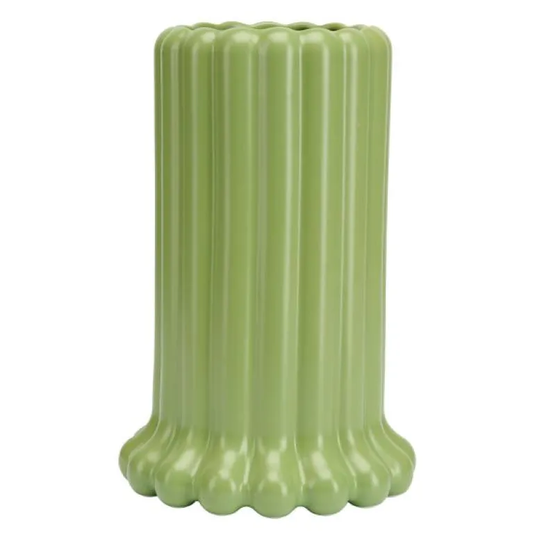 Tubular vase 24 cm grønn