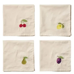 Tutti Frutti tøyserviett 40x40 cm 4 stk beige/multi