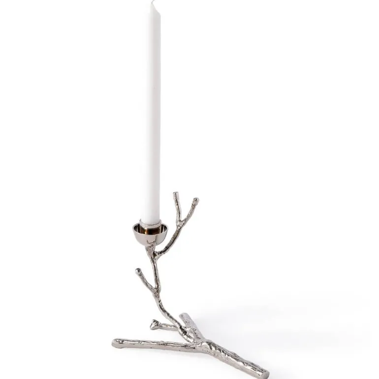 Twiggy lysestake XS 18 cm gull sølv