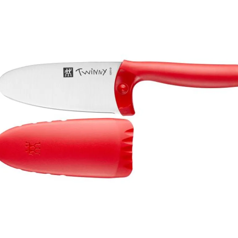 Twinny barnekniv 10 cm blad rød