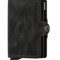 Twinwallet lommebok m/kortholder svart