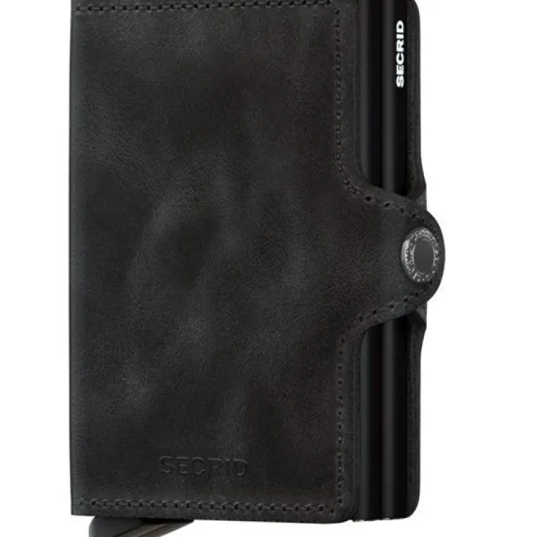 Twinwallet lommebok m/kortholder svart