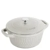 Twister støpejernsgryte 24 cm 4L white truffle