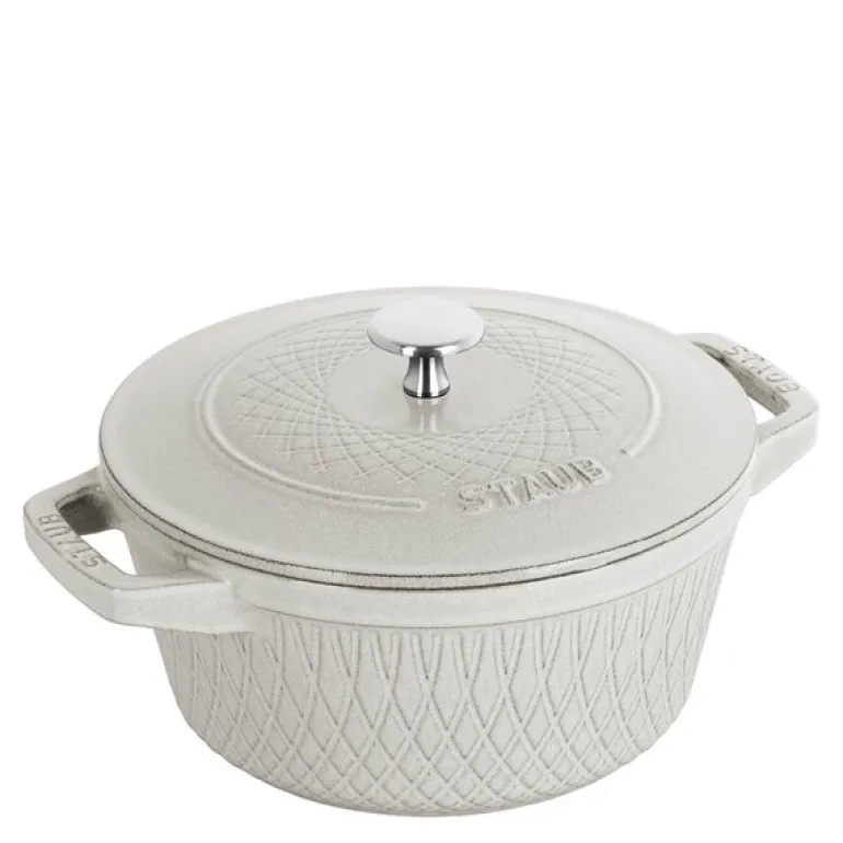 Twister støpejernsgryte 24 cm 4L white truffle