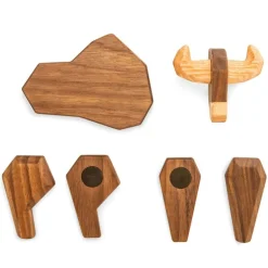 Tyr trefigur 15 cm valnøtt/ask