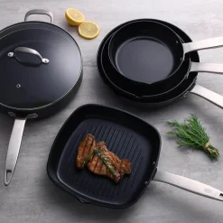 Ultimate Pro keramisk sautepanne 28 cm med lokk svart