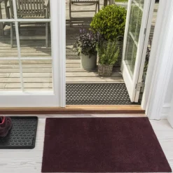 Unicolor gulvmatte 90x60 cm bordeaux