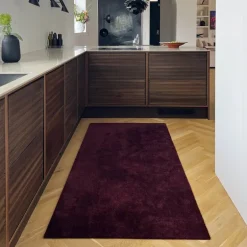 Unicolor gulvmatte 200x90 cm bordeaux