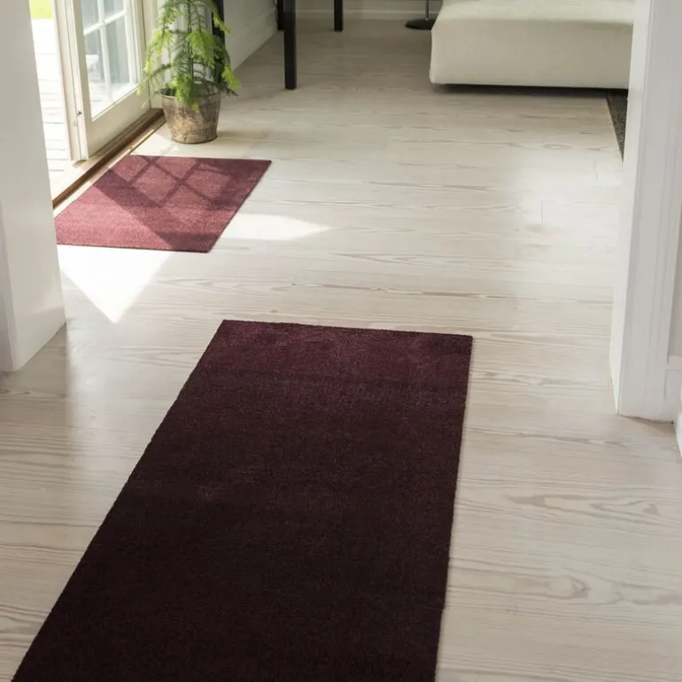 Unicolor gulvmatte 200x90 cm bordeaux
