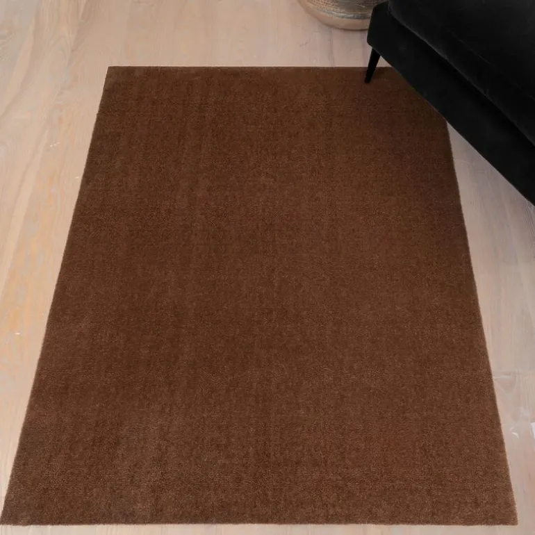 Unicolor gulvmatte 130x90 cm cognac
