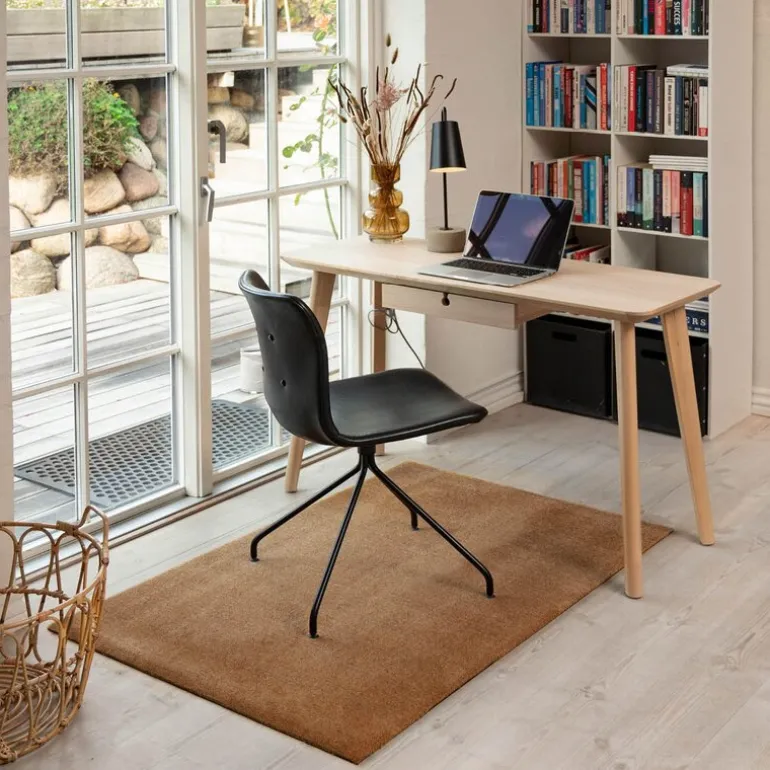 Unicolor gulvmatte 130x90 cm cognac