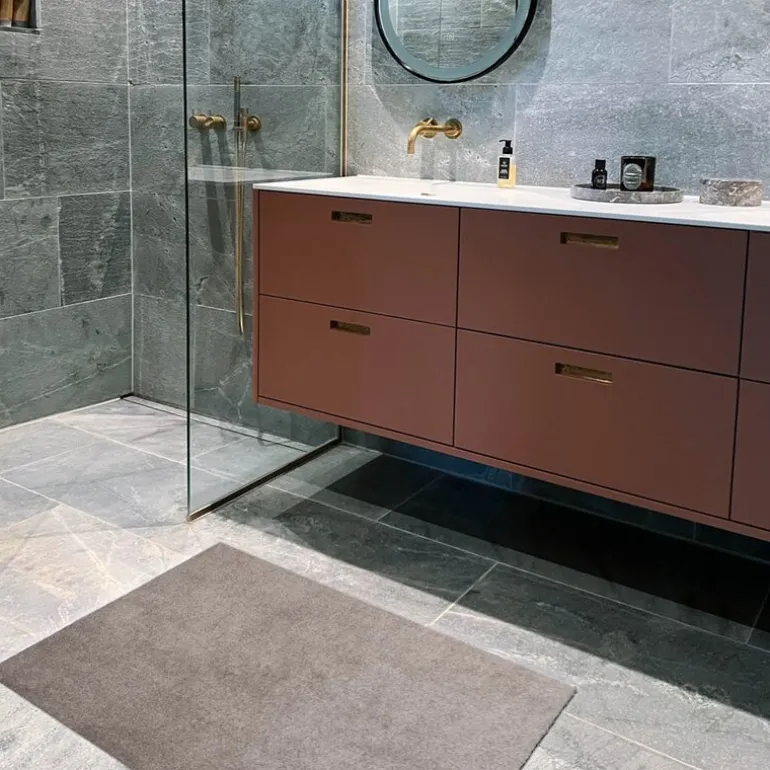 Unicolor gulvmatte 90x60 cm sand/beige