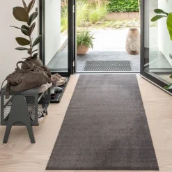 Unicolor gulvmatte 200x90 cm steelgrey