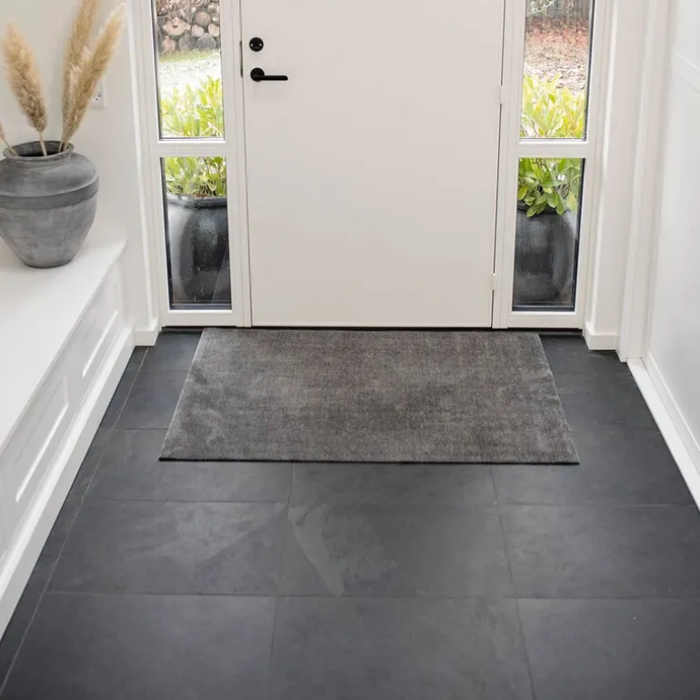 Unicolor gulvmatte 130x90 cm steelgrey