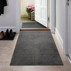 Unicolor gulvmatte 130x90 cm steelgrey