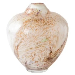 Unik skulptur kunstglass L 31 cm brun multi