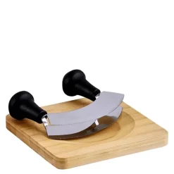 Urtehakkebrett med hakkniv 16 cm bambus