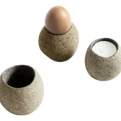 Valley eggeglass 6x11 cm stein grå