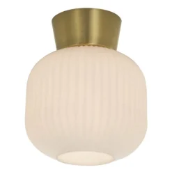 Vanja plafond 20 cm hvit/matt messing