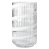 Vase munnblåst glass 25 cm swirl white