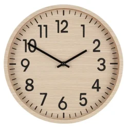 Veggklokke 33 cm tre