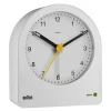 Vekkerklokke analog 9,7 cm hvit