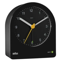 Vekkerklokke analog 9,7 cm svart