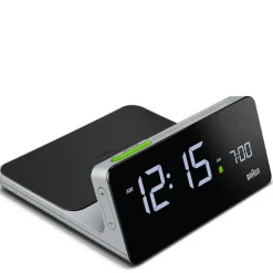 Vekkerklokke digital 14 cm grå