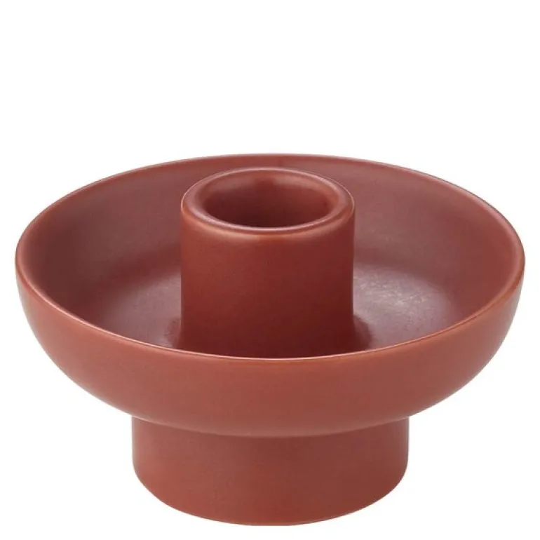 Vela lysestake 9 cm rød