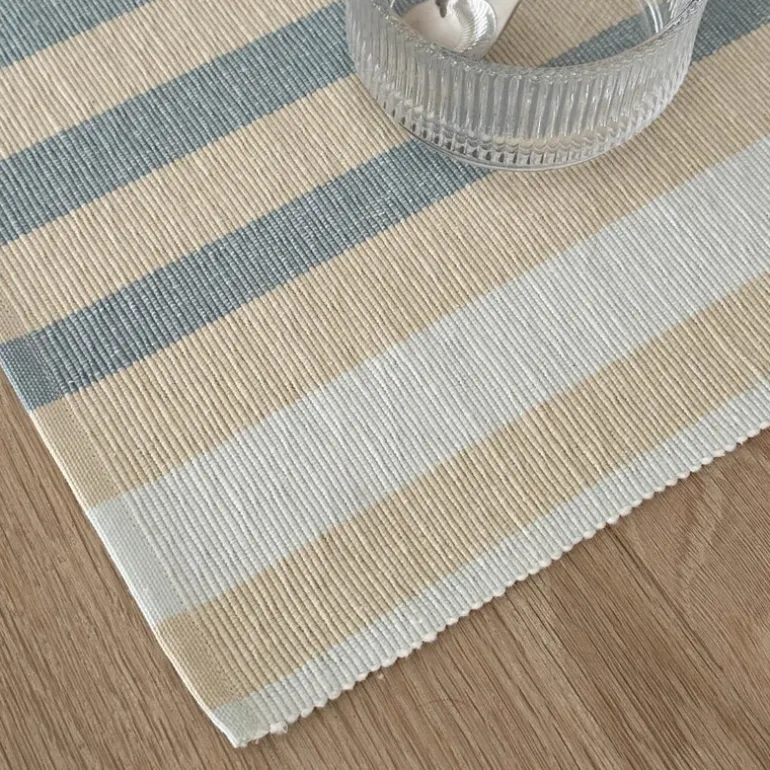 Vibeke Klint bordbrikke bred stripe 33x48 cm blue