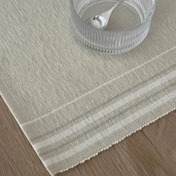 Vibeke Klint bordbrikke nøytral stripe 33x48 cm white
