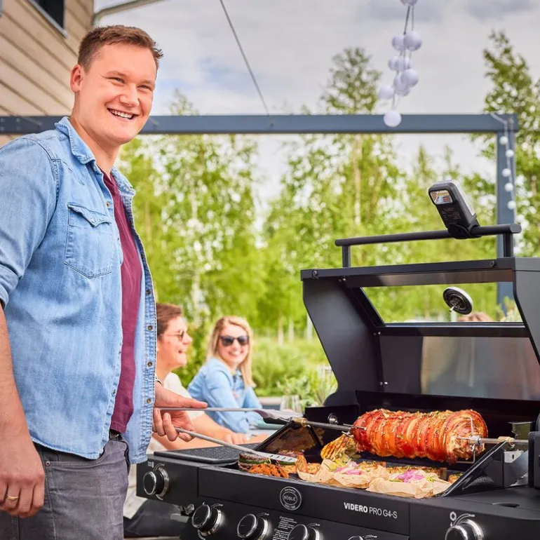 Videro Pro G4-S Vario+ gassgrill 20500W svart