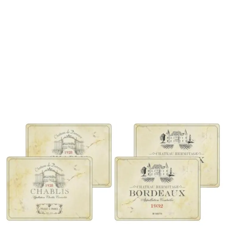 Vin de france bordbrikke 4 stk beige