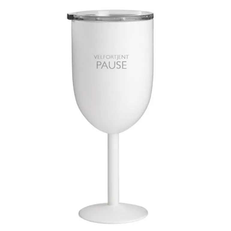 Vinglass termo VELFORTJENT PAUSE 40 cl hvit