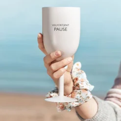 Vinglass termo VELFORTJENT PAUSE 40 cl hvit