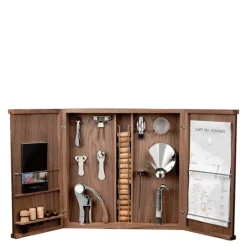 Vinsett/vinskap med vintilbehør Cabinet d'Oeno Curiosités