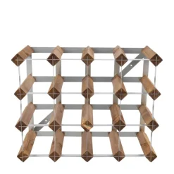 Vinstativ 16 flasker montert lys eik