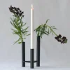 Vista vase/lysestake svart