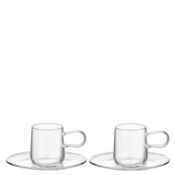 Viva espresso kopp og fat 8 cl 2 stk