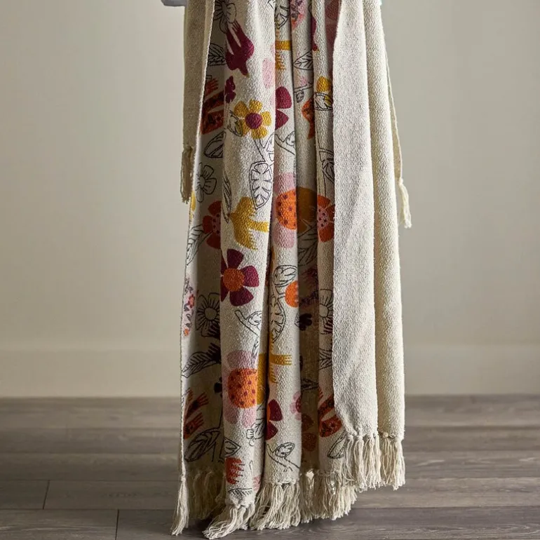 Vivielle pledd 160x130 cm blomster lys