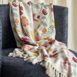 Vivielle pledd 160x130 cm blomster lys