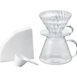 V60 kaffebrygger i glass str.02 4 deler